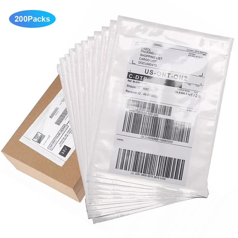 BESTEASY Packing List Pouches, Clear Adhesive Top Loading Packing List/Shipping Label Envelopes - 200 Packs (7.5 x 5.5) - Image 2
